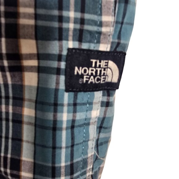 The North Face Button Up Shirt Large Men's Blue Plaid Short Sleeve‎ - Picture 5 of 6